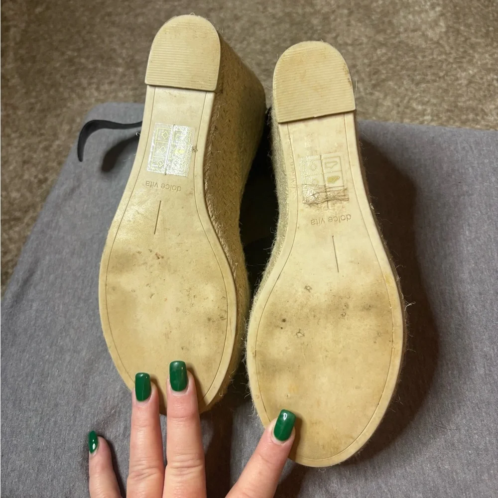 Dolce Vita Shae Platform Espadrille Sandals Size 8 Beach Boho Neutral Date